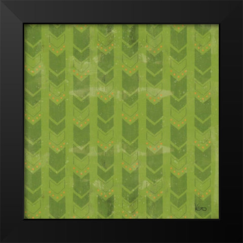 Good Vibes Pattern VIIID Black Modern Wood Framed Art Print by Charron, Veronique