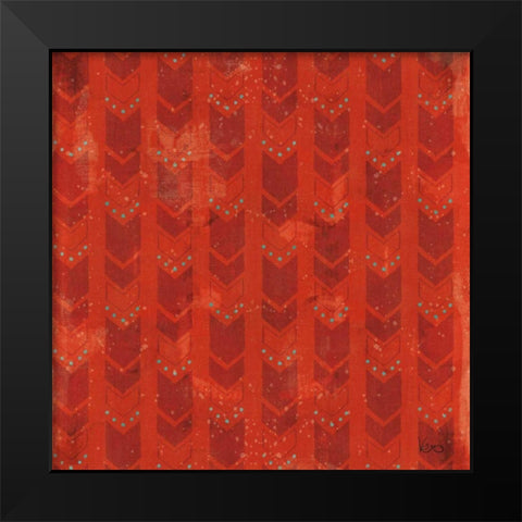 Good Vibes Pattern VIIIF Black Modern Wood Framed Art Print by Charron, Veronique