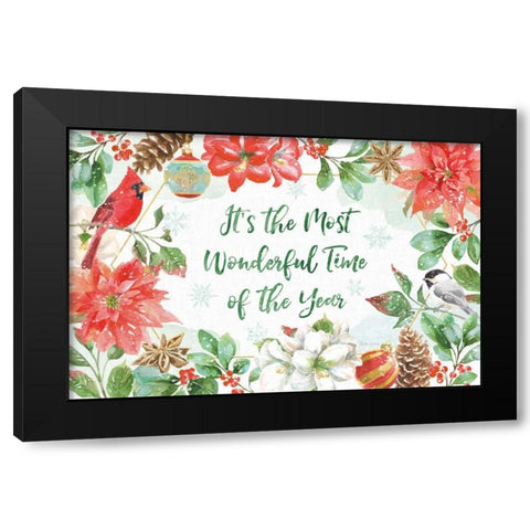 Holiday Flora I Black Modern Wood Framed Art Print by Grove, Beth