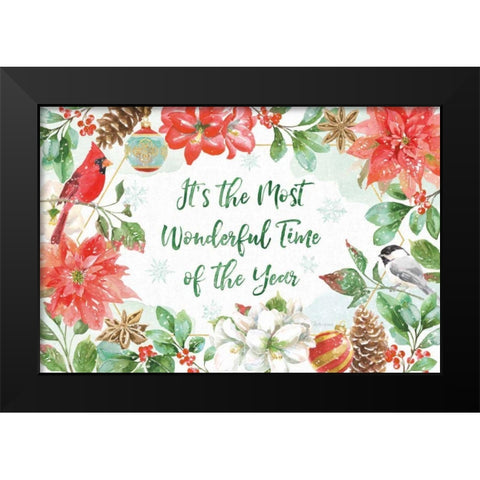 Holiday Flora I Black Modern Wood Framed Art Print by Grove, Beth