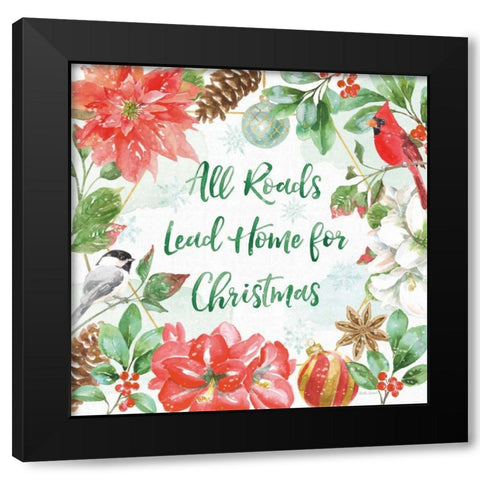 Holiday Flora II Black Modern Wood Framed Art Print by Grove, Beth