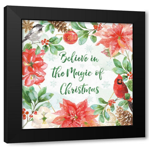 Holiday Flora III Black Modern Wood Framed Art Print by Grove, Beth