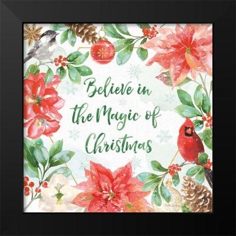 Holiday Flora III Black Modern Wood Framed Art Print by Grove, Beth