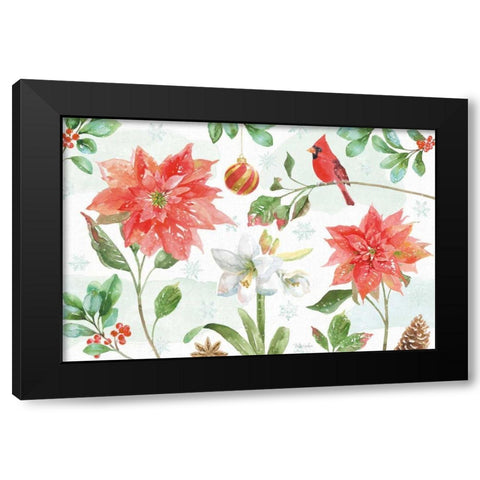 Holiday Flora IV Black Modern Wood Framed Art Print with Double Matting by Grove, Beth
