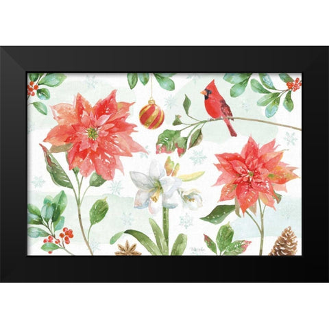 Holiday Flora IV Black Modern Wood Framed Art Print by Grove, Beth