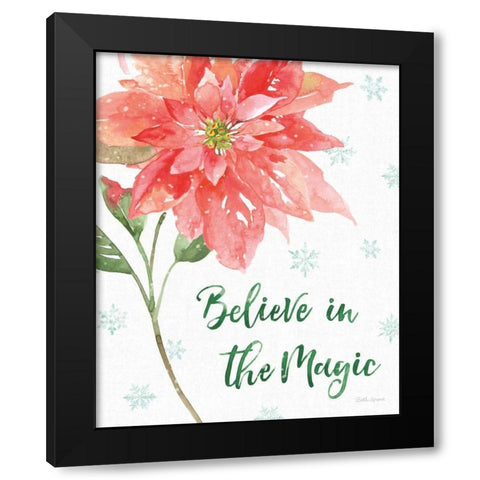 Holiday Flora V Black Modern Wood Framed Art Print with Double Matting by Grove, Beth