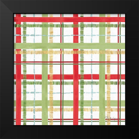 Holiday Flora Pattern II Black Modern Wood Framed Art Print by Grove, Beth