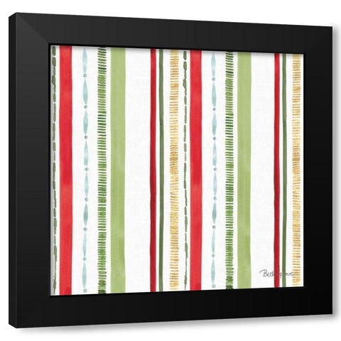 Holiday Flora Pattern IV Black Modern Wood Framed Art Print with Double Matting by Grove, Beth