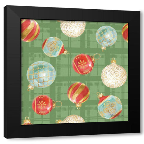 Holiday Flora Pattern VIB Black Modern Wood Framed Art Print with Double Matting by Grove, Beth