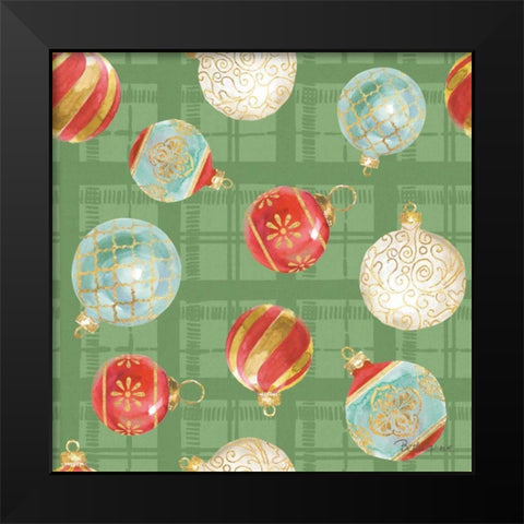Holiday Flora Pattern VIB Black Modern Wood Framed Art Print by Grove, Beth