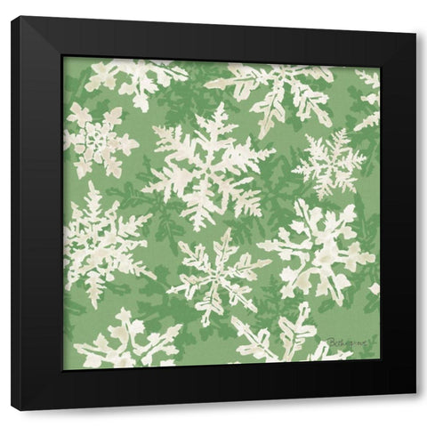 Holiday Flora Pattern VIIB Black Modern Wood Framed Art Print with Double Matting by Grove, Beth