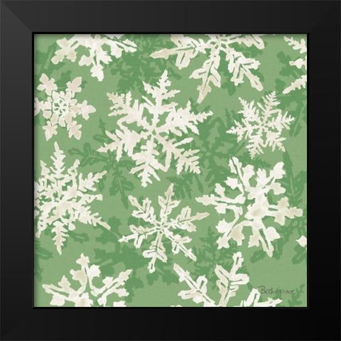 Holiday Flora Pattern VIIB Black Modern Wood Framed Art Print by Grove, Beth