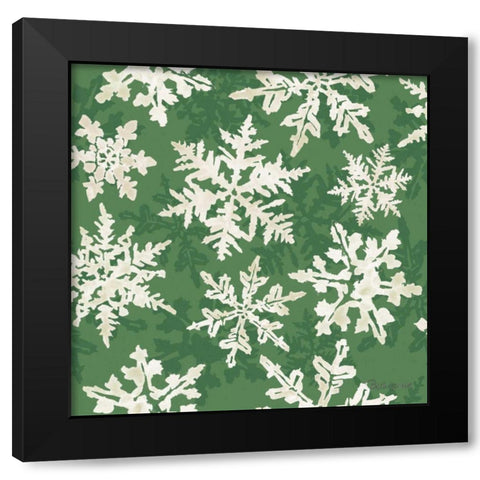Holiday Flora Pattern VIIC Black Modern Wood Framed Art Print with Double Matting by Grove, Beth