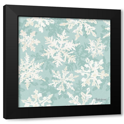 Holiday Flora Pattern VIID Black Modern Wood Framed Art Print with Double Matting by Grove, Beth