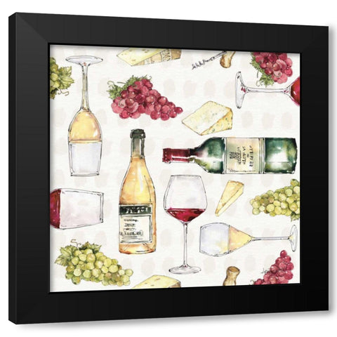 Oaked and Aged Pattern V Black Modern Wood Framed Art Print with Double Matting by Tavoletti, Anne