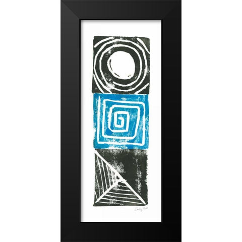 Block Print III Black Modern Wood Framed Art Print by Prahl, Courtney