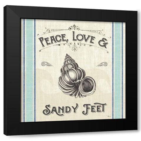 Coastal Farmhouse V Black Modern Wood Framed Art Print with Double Matting by Pela Studio