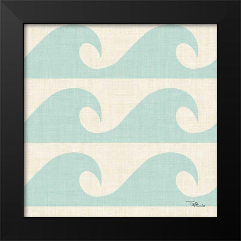 Coastal Farmhouse Pattern IIIA Black Modern Wood Framed Art Print by Pela Studio