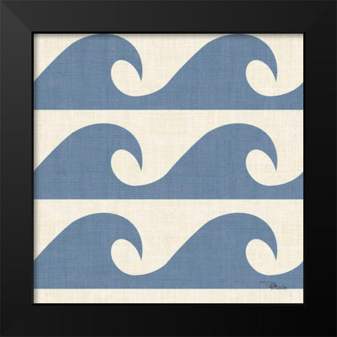 Coastal Farmhouse Pattern IIIB Black Modern Wood Framed Art Print by Pela Studio