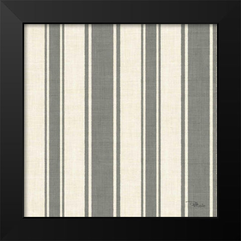 Coastal Farmhouse Pattern VC Black Modern Wood Framed Art Print by Pela Studio