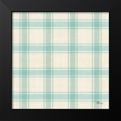 Coastal Farmhouse Pattern VIA Black Modern Wood Framed Art Print by Pela Studio