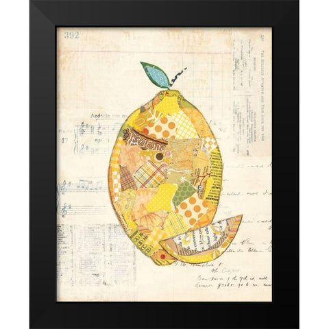 Lemon Black Modern Wood Framed Art Print by Prahl, Courtney