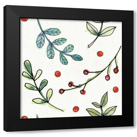Veggie Market Pattern IIIA Black Modern Wood Framed Art Print by Tavoletti, Anne