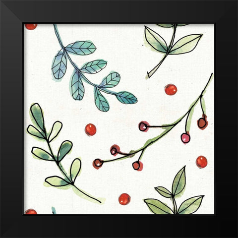 Veggie Market Pattern IIIA Black Modern Wood Framed Art Print by Tavoletti, Anne