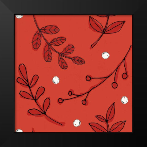 Veggie Market Pattern IIIB Black Modern Wood Framed Art Print by Tavoletti, Anne
