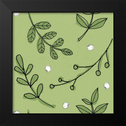 Veggie Market Pattern IIIC Black Modern Wood Framed Art Print by Tavoletti, Anne