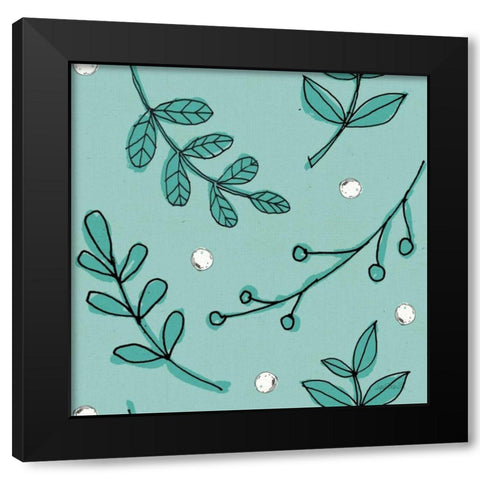 Veggie Market Pattern IIID Black Modern Wood Framed Art Print with Double Matting by Tavoletti, Anne