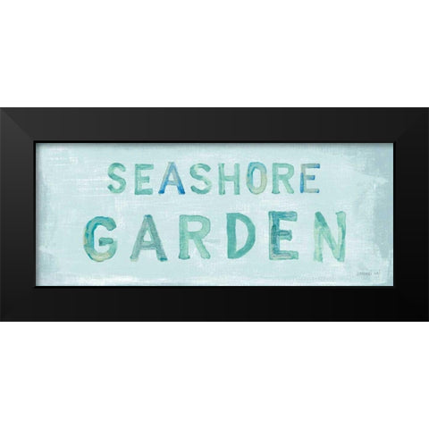 Seashore Garden Sign Black Modern Wood Framed Art Print by Nai, Danhui