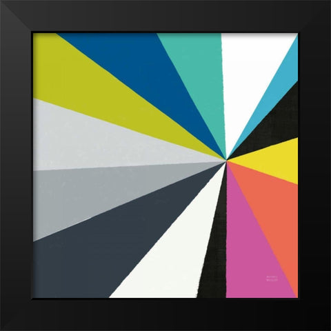 Triangulawesome Color III Black Modern Wood Framed Art Print by Mullan, Michael