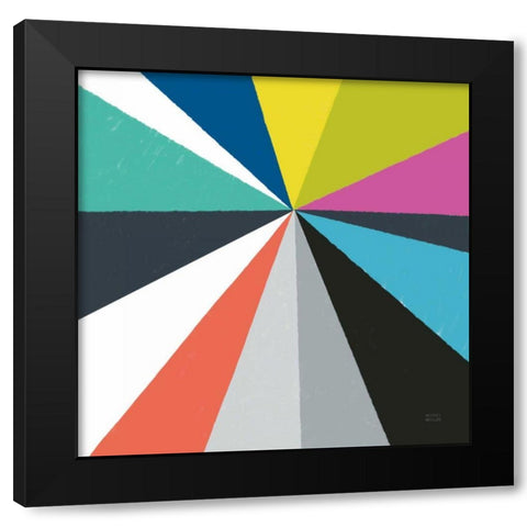 Triangulawesome Color IV Black Modern Wood Framed Art Print by Mullan, Michael