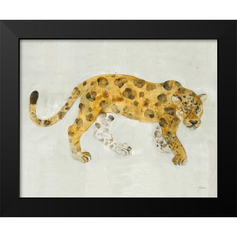 Big Cat I v2 Black Modern Wood Framed Art Print by Hristova, Albena