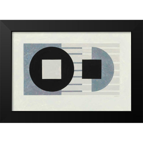 Laterally Speaking Black Modern Wood Framed Art Print by Schick, Mike