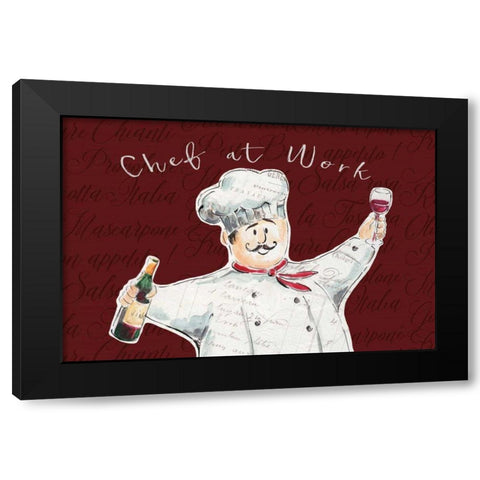 Chef at Work II Black Modern Wood Framed Art Print with Double Matting by Brissonnet, Daphne