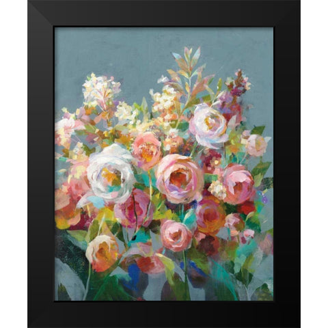 Joy of the Garden II Black Modern Wood Framed Art Print by Nai, Danhui