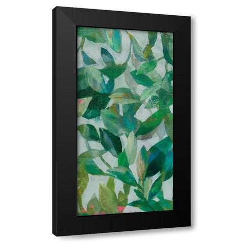 Summer Garden Greenery II Black Modern Wood Framed Art Print with Double Matting by Nai, Danhui