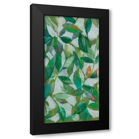 Summer Garden Greenery III Black Modern Wood Framed Art Print by Nai, Danhui