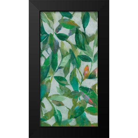 Summer Garden Greenery III Black Modern Wood Framed Art Print by Nai, Danhui