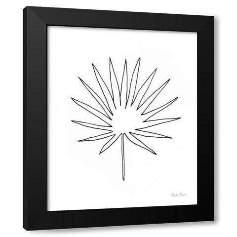 Doodle Palm II Black Modern Wood Framed Art Print with Double Matting by Zaman, Farida