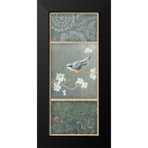 Nuthatch - Wag Black Modern Wood Framed Art Print by Nai, Danhui