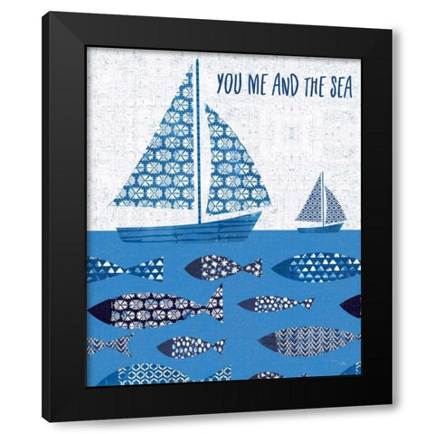 Sunday on the Coast XI Black Modern Wood Framed Art Print with Double Matting by Pela