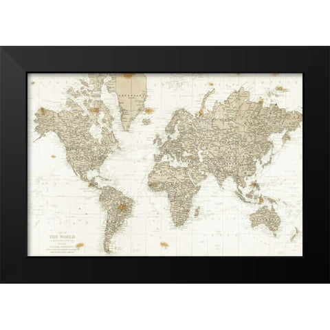 The World is Your Oyster No Words Black Modern Wood Framed Art Print by Miller, Sara Zieve