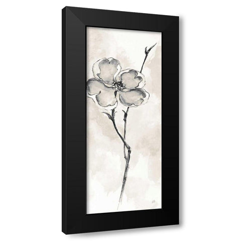 Solitary Dogwood II Taupe Black Modern Wood Framed Art Print by Paschke, Chris