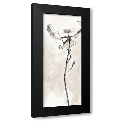 Solitary Dogwood IV Taupe Crop Black Modern Wood Framed Art Print with Double Matting by Paschke, Chris