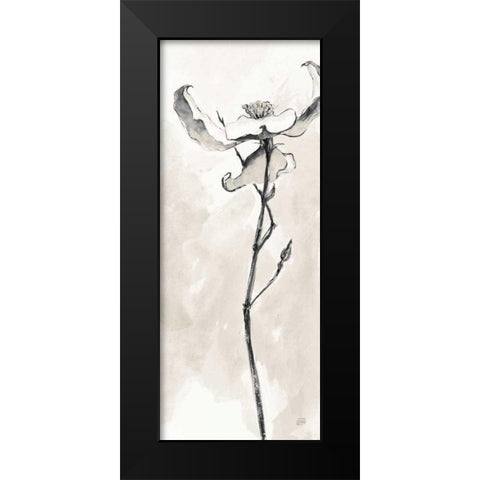 Solitary Dogwood IV Taupe Crop Black Modern Wood Framed Art Print by Paschke, Chris