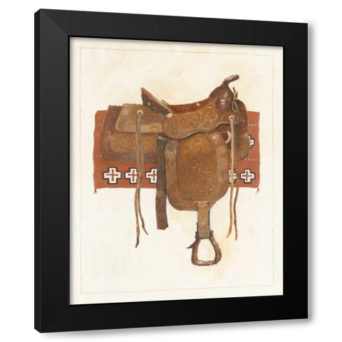 Western Saddle I Light Black Modern Wood Framed Art Print by Tillmon, Avery