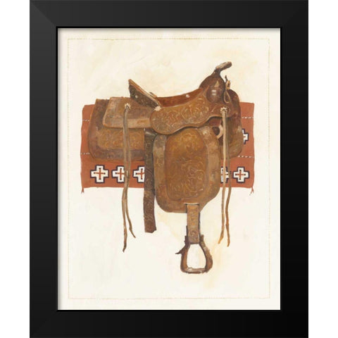 Western Saddle I Light Black Modern Wood Framed Art Print by Tillmon, Avery